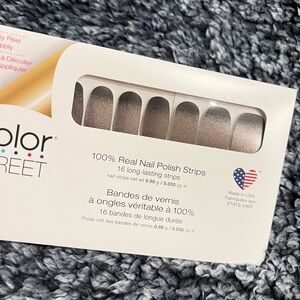 Color Street nails strips GORG metallic espresso coffee color / no dry NO LED❌